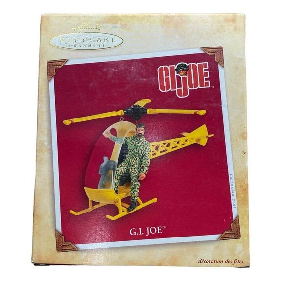 2004 G.I. Joe with Yellow Helicopter Hallmark Keepsake Ornament - Picture 1 of 4
